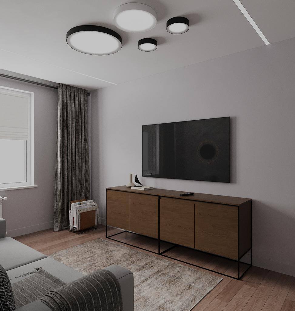 Тумба под ТВ Деревянная 3D рендер